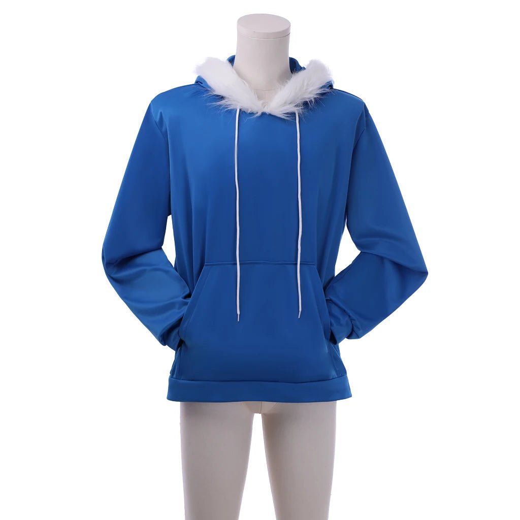Disfraz de Cosplay Sans de Undertale para Hombres Sudadera con Capucha Azul Fiesta de Halloween Carnaval Comic Con Abrigo Ropa Callejera - Fantasia Cosera
