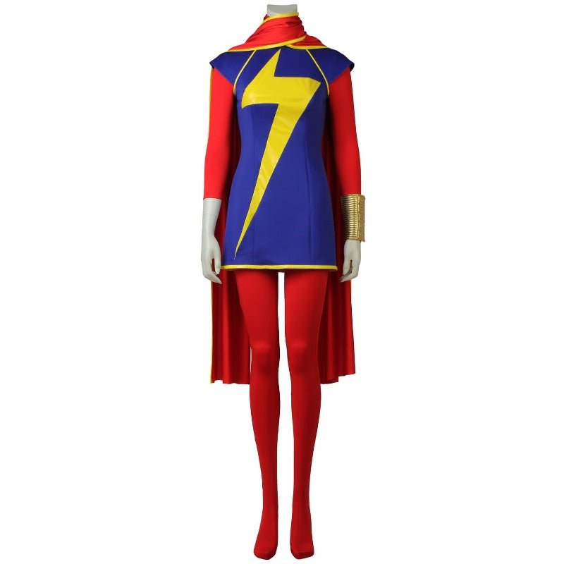 Traje de Cosplay de Kamala Khan - Mono y Capa para Mujeres para Halloween y Fiestas - Fantasia Cosera