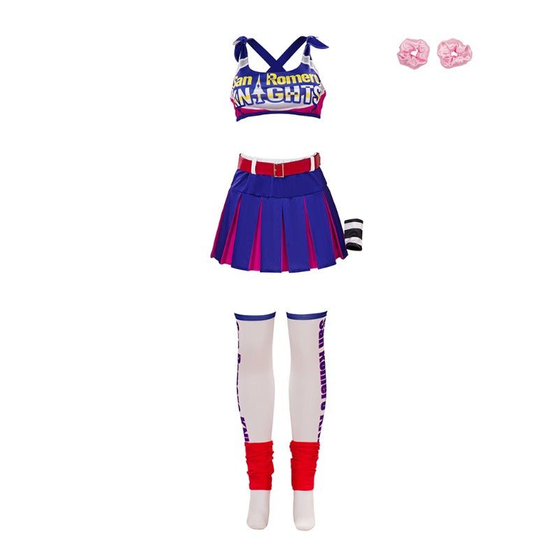 Traje de Cosplay de Juliet Starling - Conjunto de Top y Falda de Lollipop Chainsaw para Mujeres y Niñas - Fantasia Cosera
