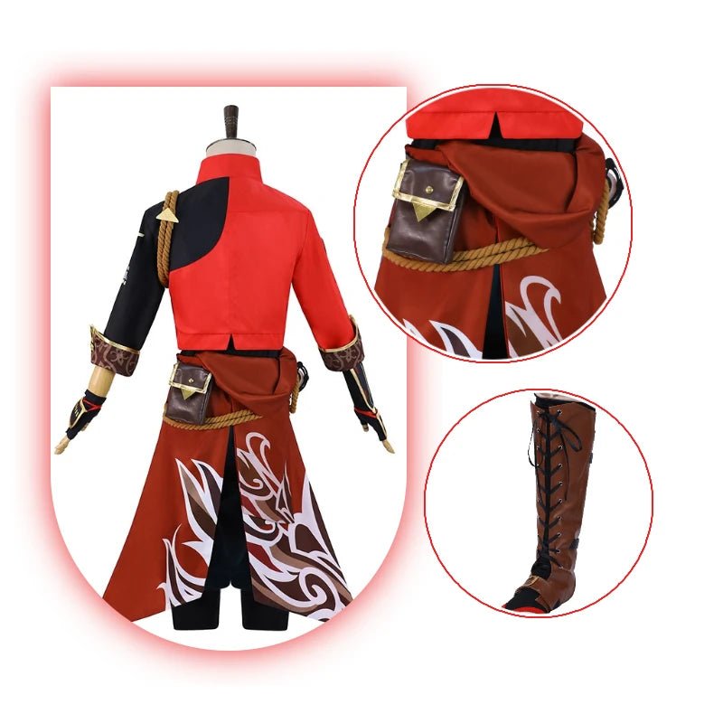 Disfraz de Cosplay de Thoma de Genshin Impact para Hombre - Conjunto Completo con Sombrero para Halloween - Fantasia Cosera