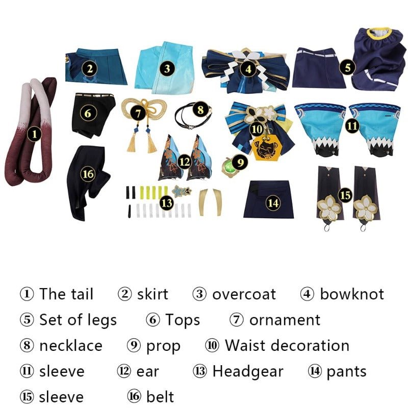 Traje de Cosplay de Kirara de Genshin Impact Talla Estándar para Halloween y Eventos - Fantasia Cosera