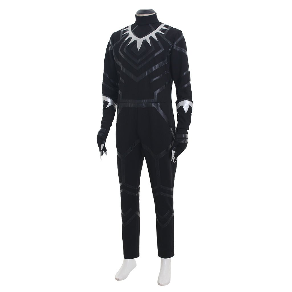 Traje de Cosplay de Pantera Negra para Hombres - Jumpsuit, Botas, Guantes y Máscara - Fantasia Cosera