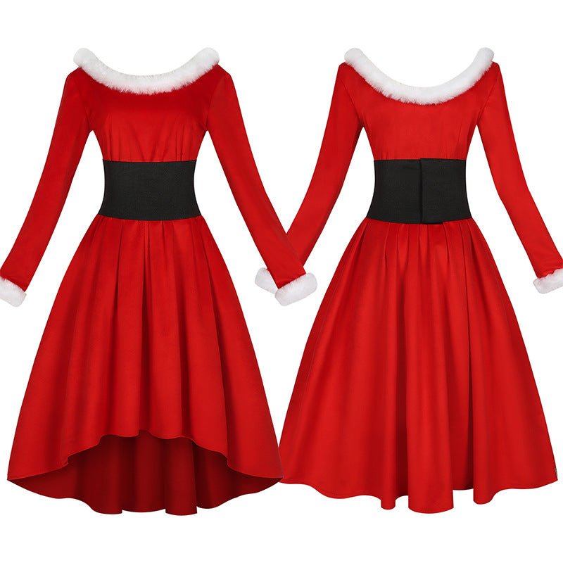 Disfraz de Navidad temático vestido rojo para fiestas y eventos de cosplay - Fantasia Cosera