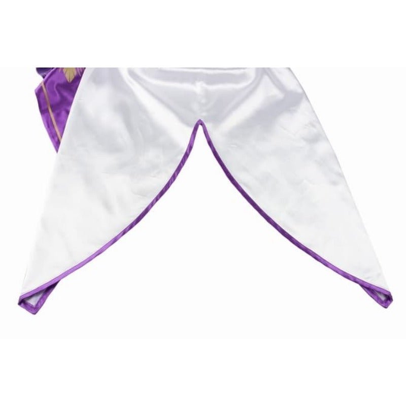 Traje de Cosplay de Emilia - Re:Zero Kara Hajimeru Isekai Seikatsu Vestido de Anime con Tocado para Fiesta de Halloween - Fantasia Cosera