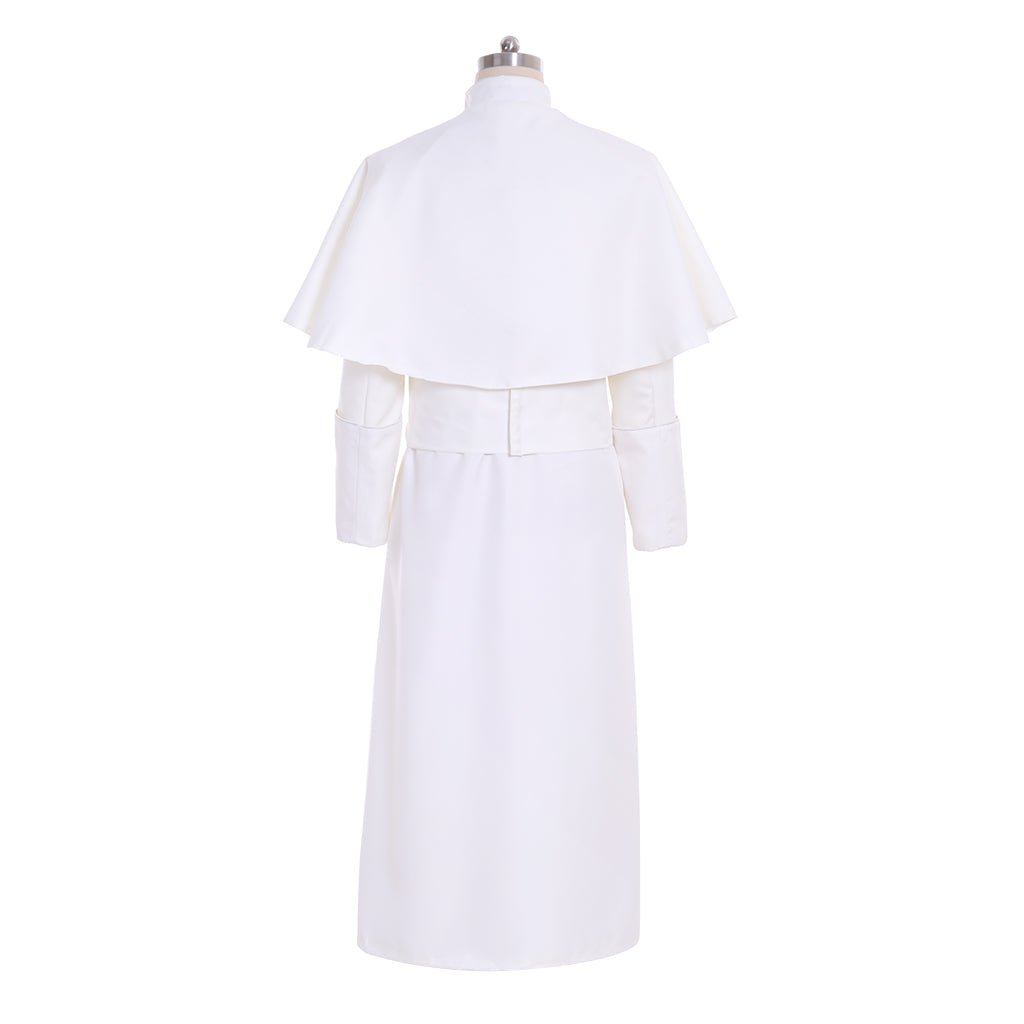 Túnica Blanca de Sacerdote Romano - Vestimenta de Clérigo - Traje Medieval y Gótico - Fantasia Cosera