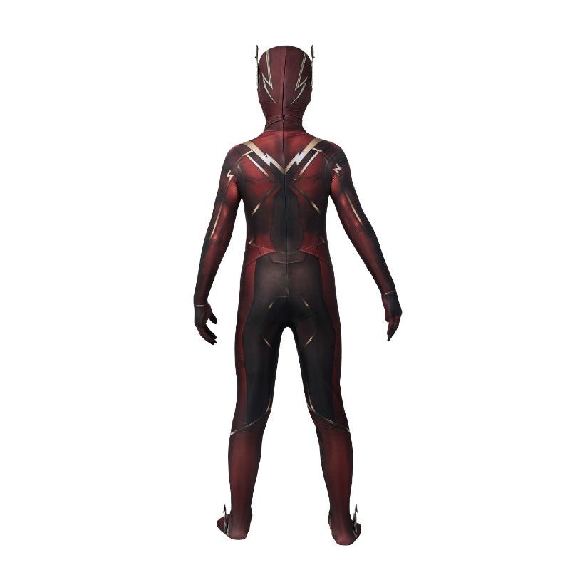 Disfraz de The Flash Barry Allen para Niños - Traje Impreso en 3D y Máscara para Halloween - Fantasia Cosera