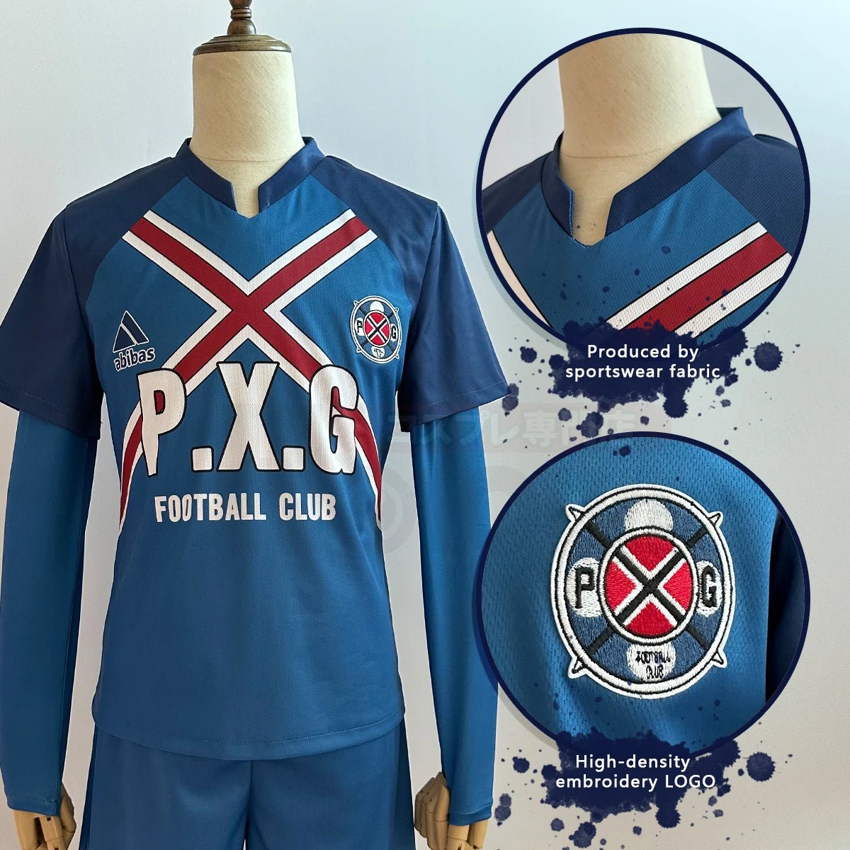 Traje de Cosplay de Blue Lock Anime Rin Itoshi Shidou Ryusei Charles Karasu Camiseta P.X.G Peluca Bordado Uniforme de Fútbol - Fantasia Cosera