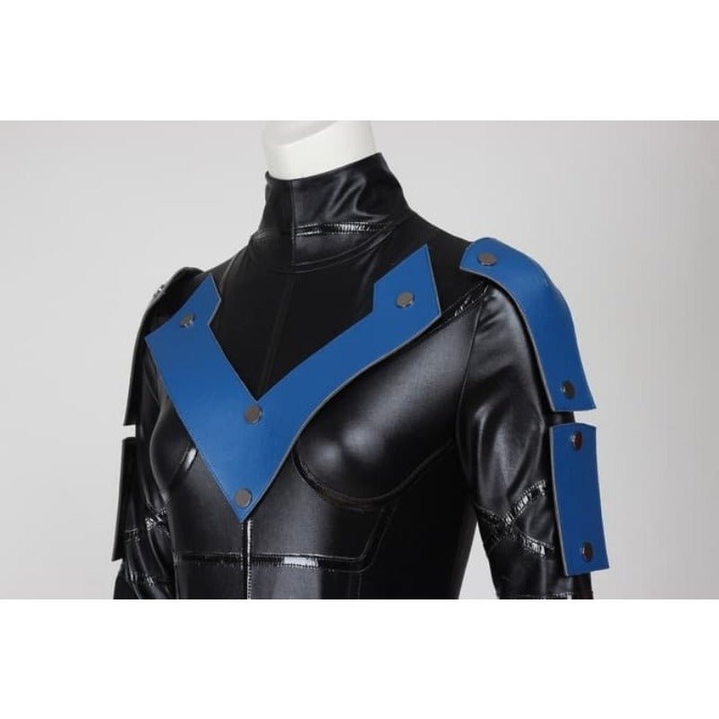 Traje de Cosplay de Arkham City Dick Grayson Nightwing para Halloween y Carnaval - Fantasia Cosera