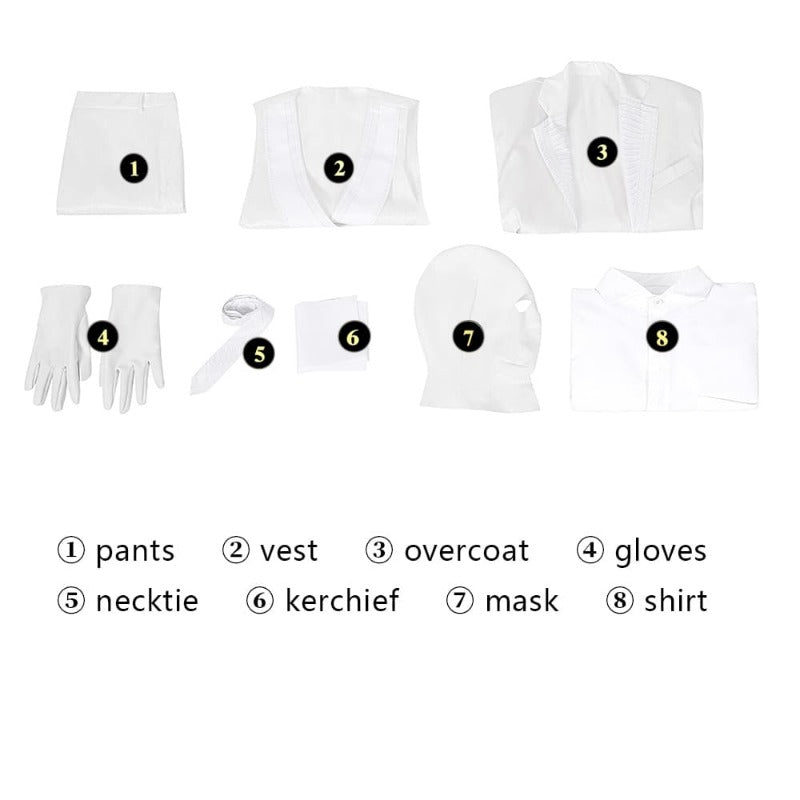 Traje de Cosplay Moon Knight Marc Spector para Hombres Adultos - Camisa, Pantalones y Máscara para Halloween - Fantasia Cosera