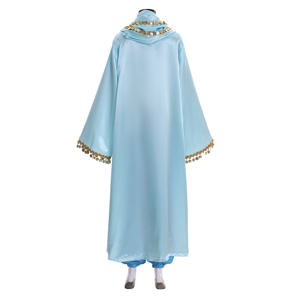 Disfraz de Princesa Jasmine con Capa | Traje de Disney Aladdin para Halloween y Fiestas Temáticas - Fantasia Cosera