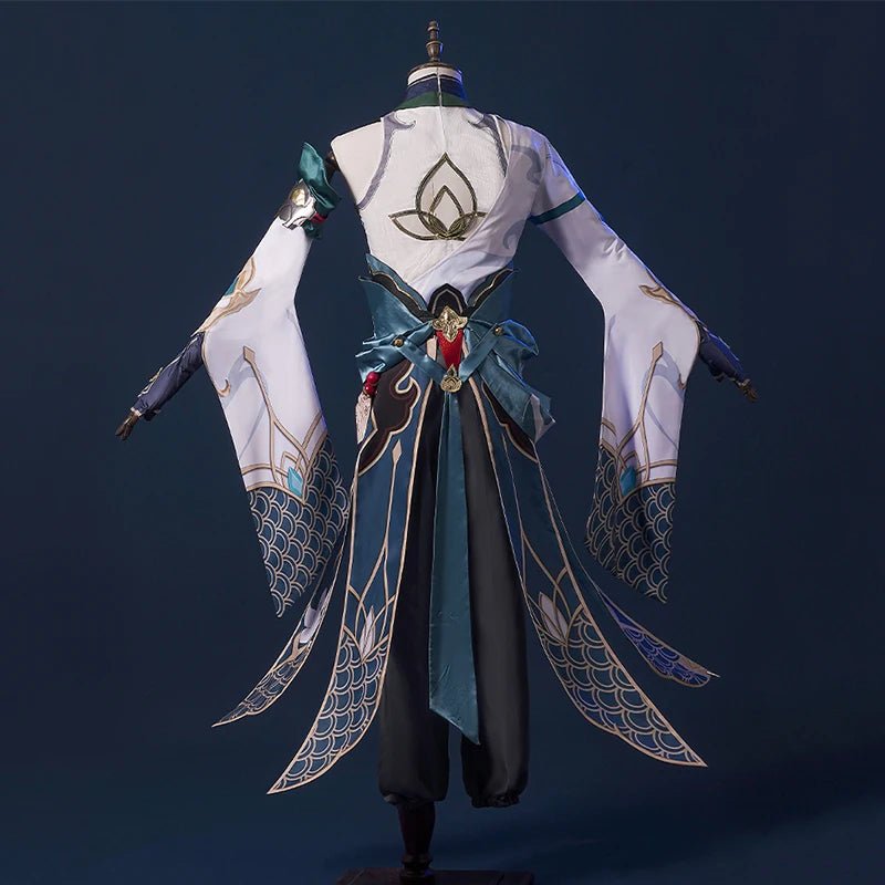 Traje de Cosplay de Dan Heng Joven Dragón Frío de Honkai Star Rail con Cuerno de Dragón - Fantasia Cosera