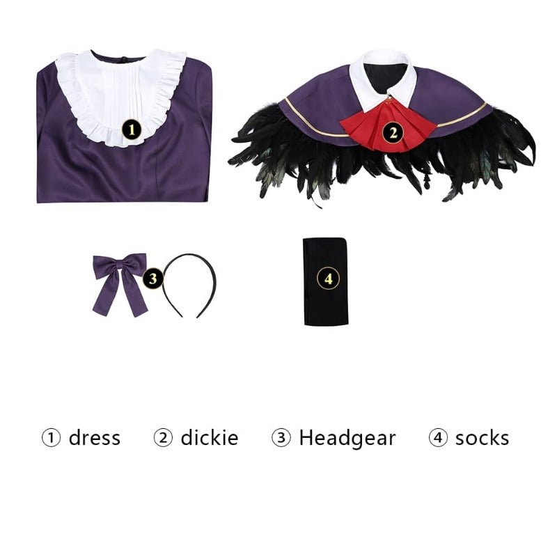 Traje de Cosplay de Akemi Homura Puella Magi Madoka Magica para Mujer - Fantasia Cosera