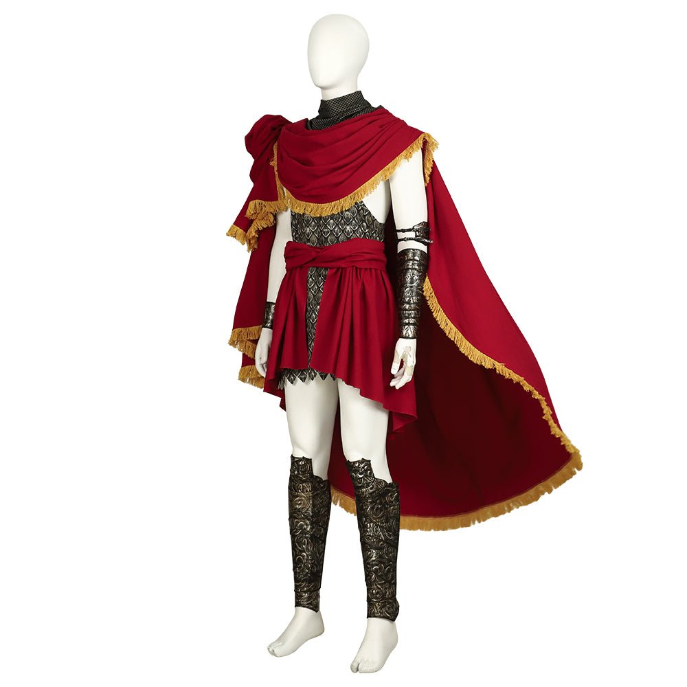 Traje de Cosplay Messmer Elden Ring - Túnica Roja con Cinturón para Hombres - Fantasia Cosera