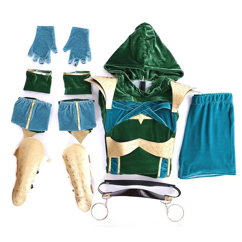 Traje de Cosplay de Jade de Mortal Kombat | Outfit de Combate Verde para Mujer | Disfraz para Halloween y Carnaval - Fantasia Cosera