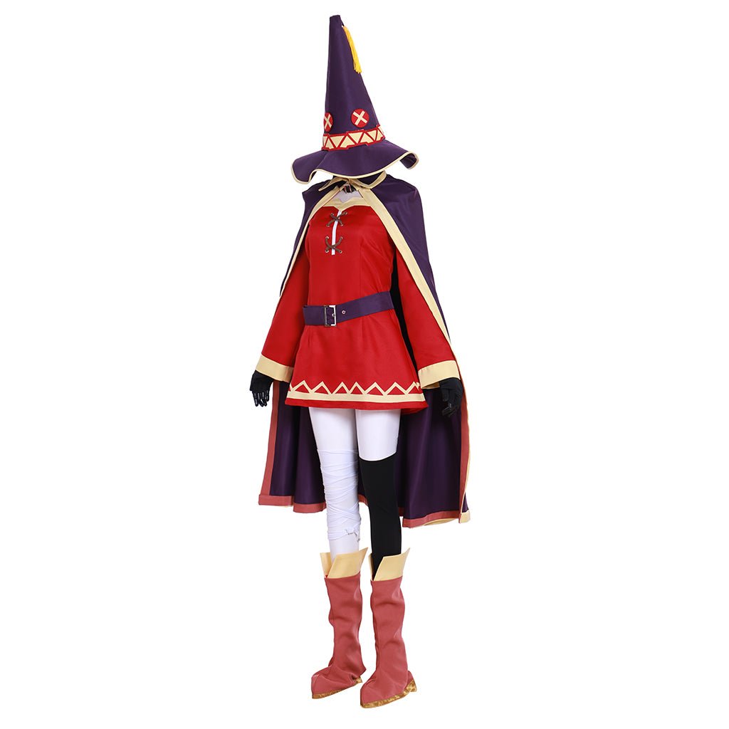 Traje de Cosplay de Megumin de KonoSuba: Archimaga Bruja Roja para Halloween - Fantasia Cosera