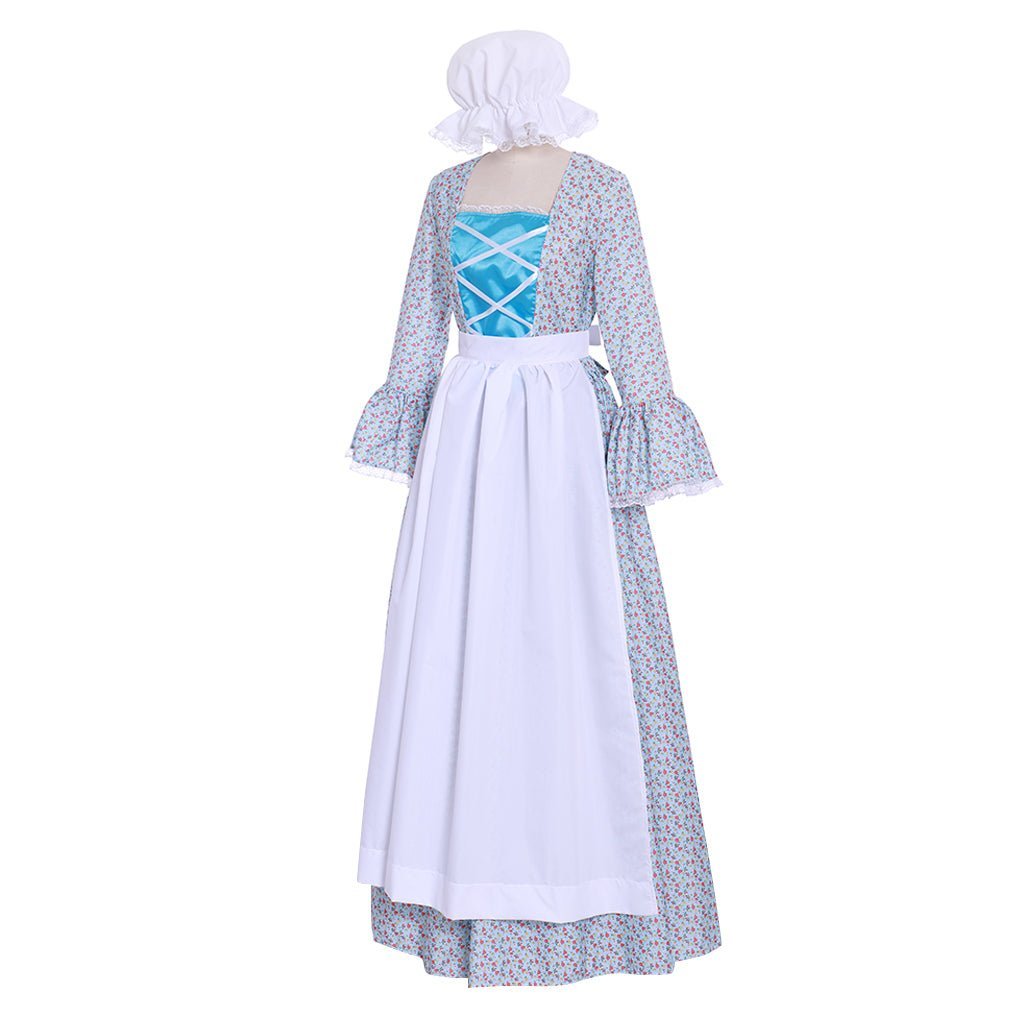 Vestido Victoriano Pionero Peregrina Floral Pradera Estilo Colonial Vestido Lolita Mujer Campo - Fantasia Cosera