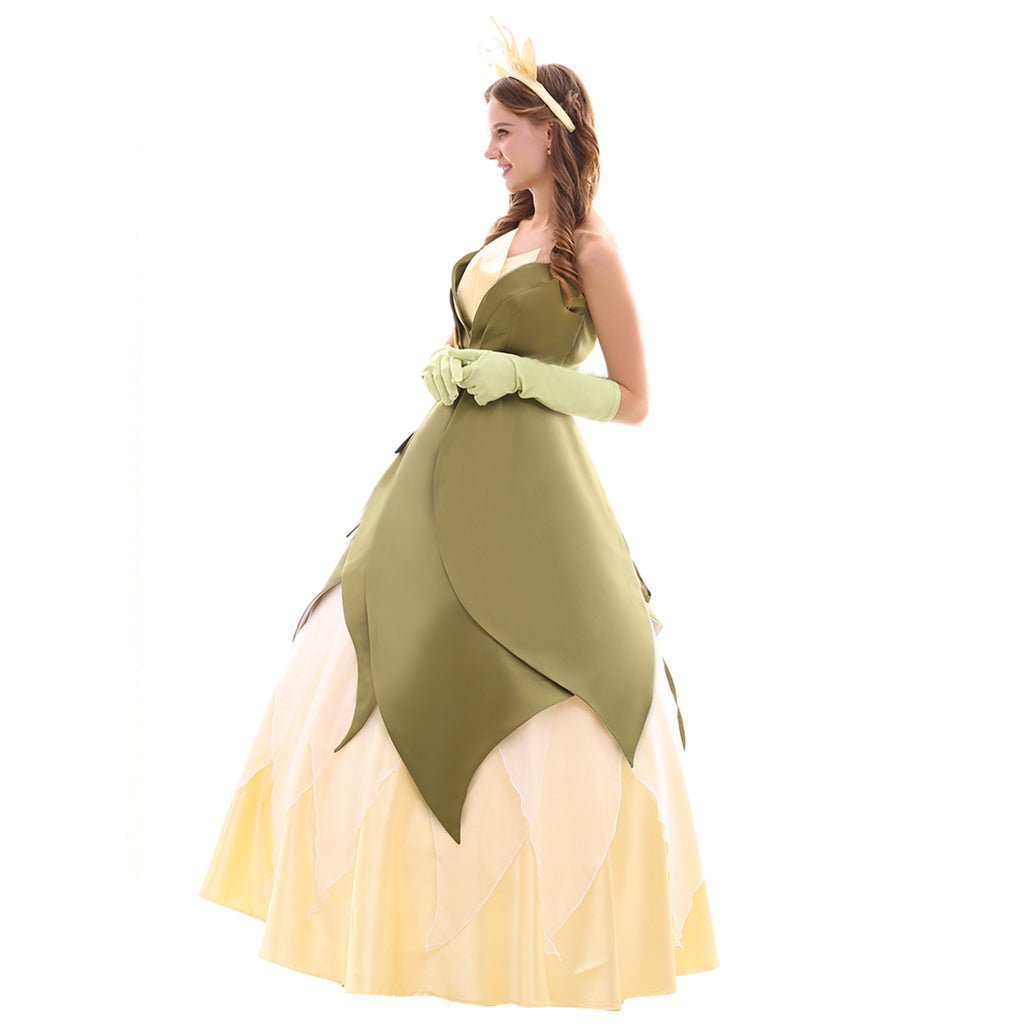 Serie de Trajes de Cosplay de la Princesa Tiana | Vestidos Elegantes para Cosplay, Fiestas y Halloween - Fantasia Cosera