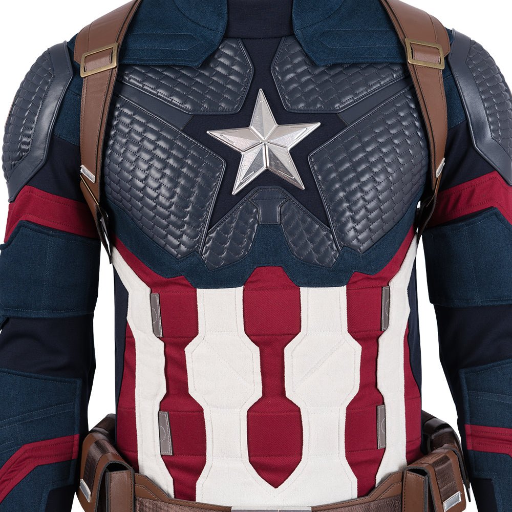 Traje de Cosplay de Captain America de Avengers: Endgame - Réplica de Película de Calidad Premium - Fantasia Cosera