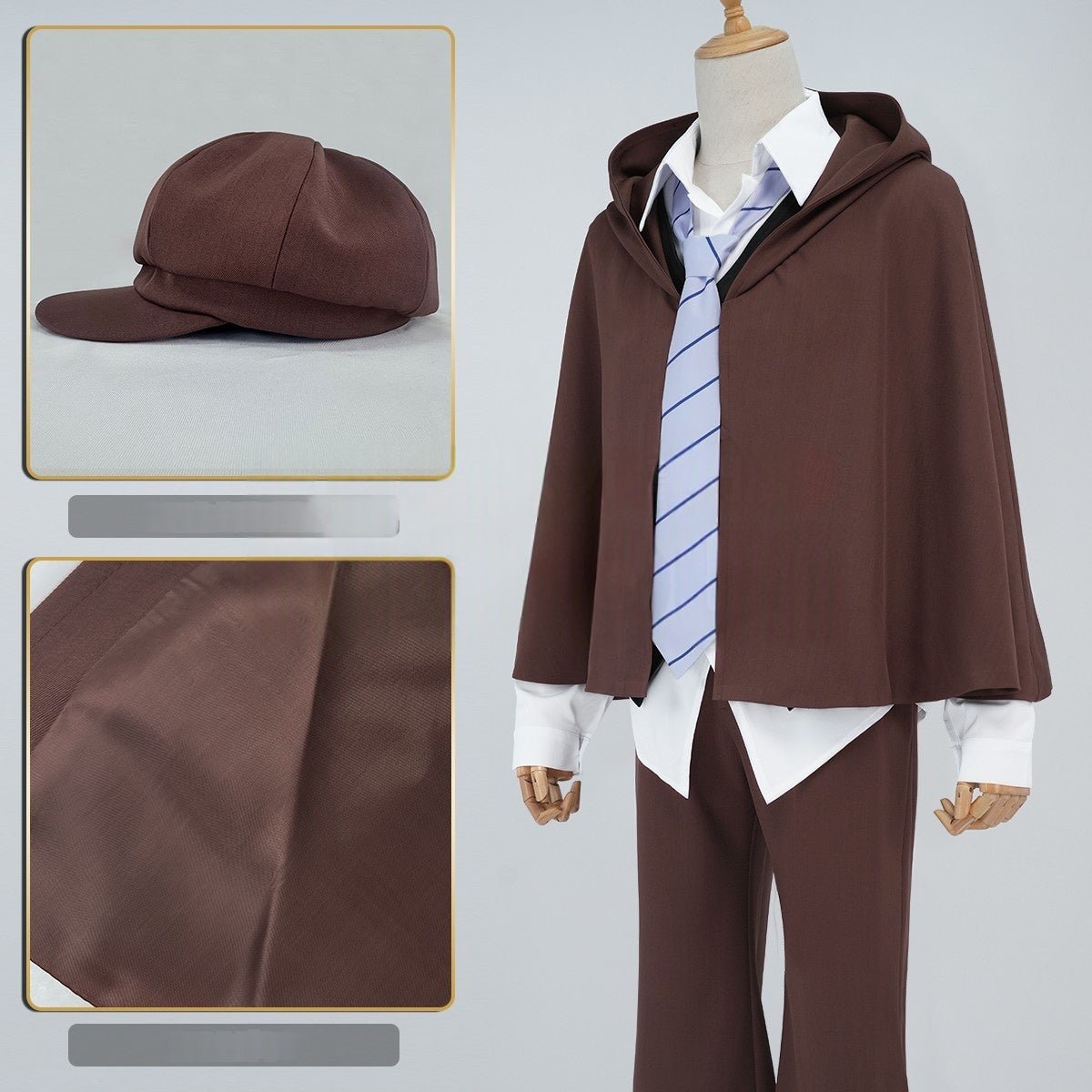 Traje de Cosplay de Edogawa Ranpo - Bungo Stray Dogs Anime - Fantasia Cosera