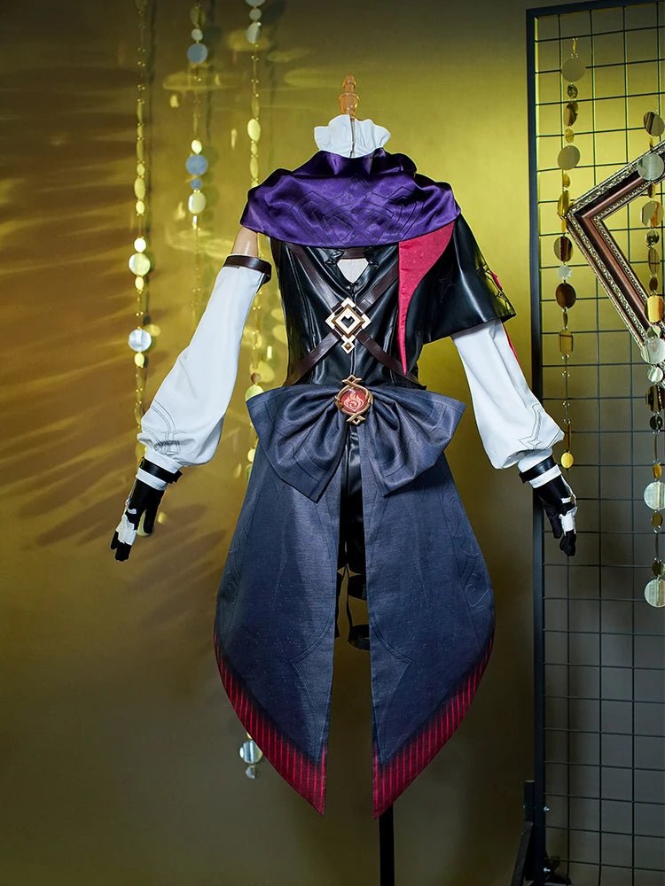 Traje de Cosplay Iyney Genshin Impact Gemelos Lyney Sombrero Mágico Uniforme de Truco de Magia Halloween Mujer Conjunto Completo - Fantasia Cosera