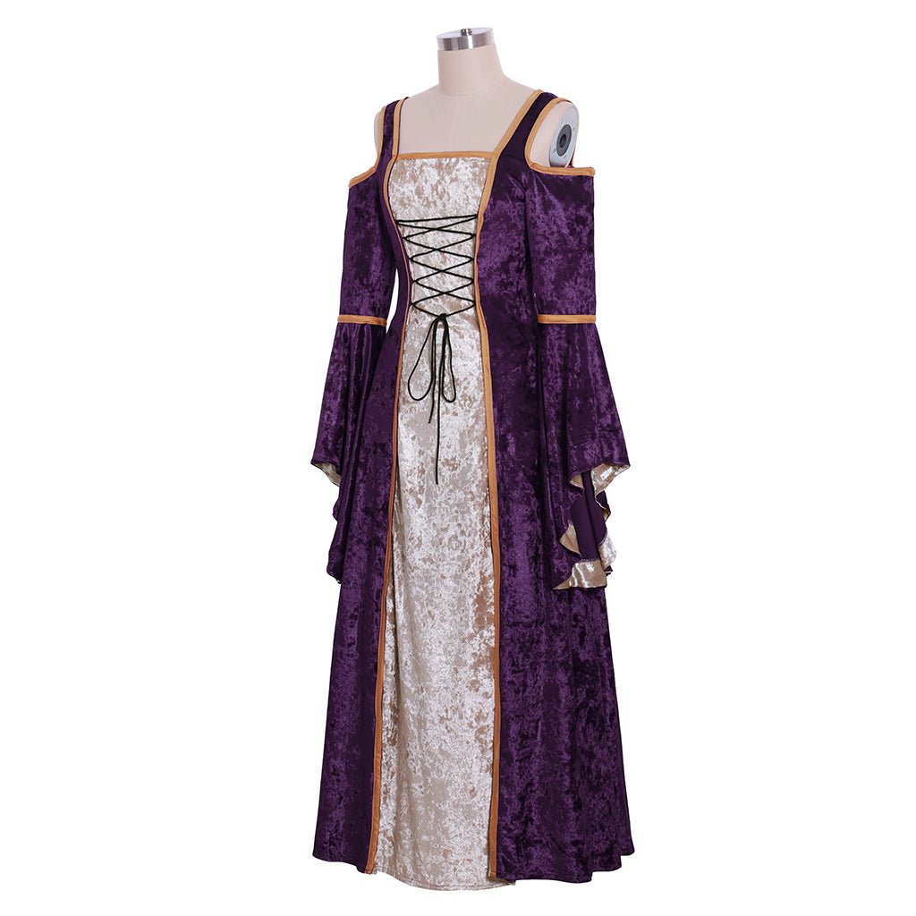 Trajes Medievales de Halloween para Mujer Vestidos Largos de Noble con Mangas de Campana Princesa Bruja para Cosplay - Fantasia Cosera