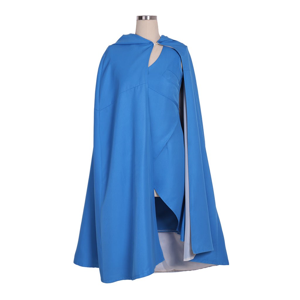 Traje de Cosplay de Daenerys Targaryen Vestido Azul con Capa para Mujer - Fantasia Cosera