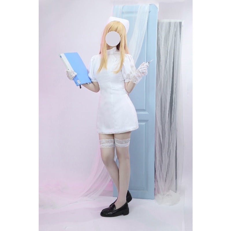 Traje de Cosplay de Enfermera Blanca de Marin Kitagawa de My Dress-Up Darling para Mujeres - Fantasia Cosera