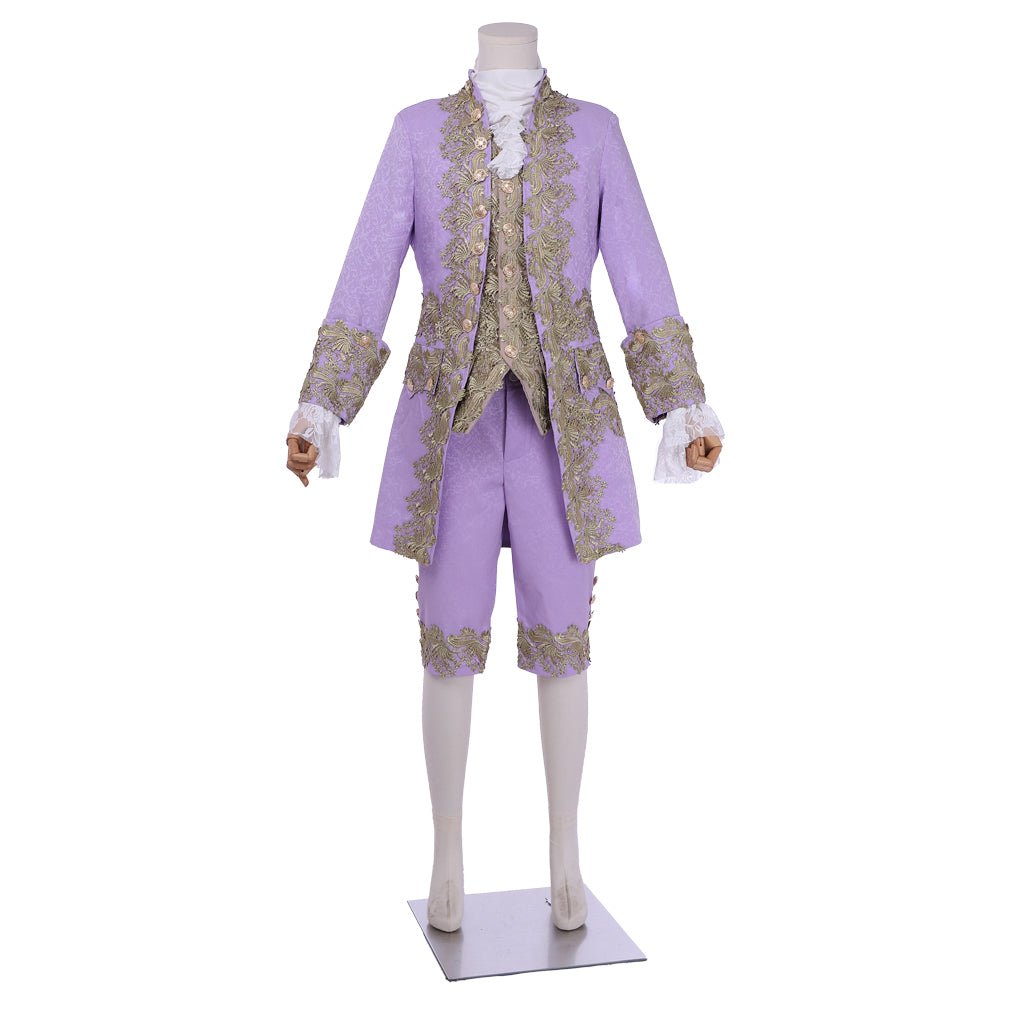 Traje púrpura rococó del siglo XVIII para hombre - Inspirado en Marie Antoinette | Serie Medieval Fantasía Cosera - Fantasia Cosera