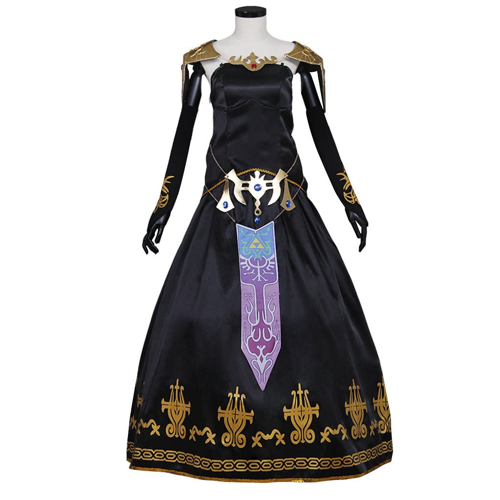 Vestido Negro de Cosplay Princesa Oscura Guerrera del Crepúsculo | Disfraz de Juego - Fantasia Cosera