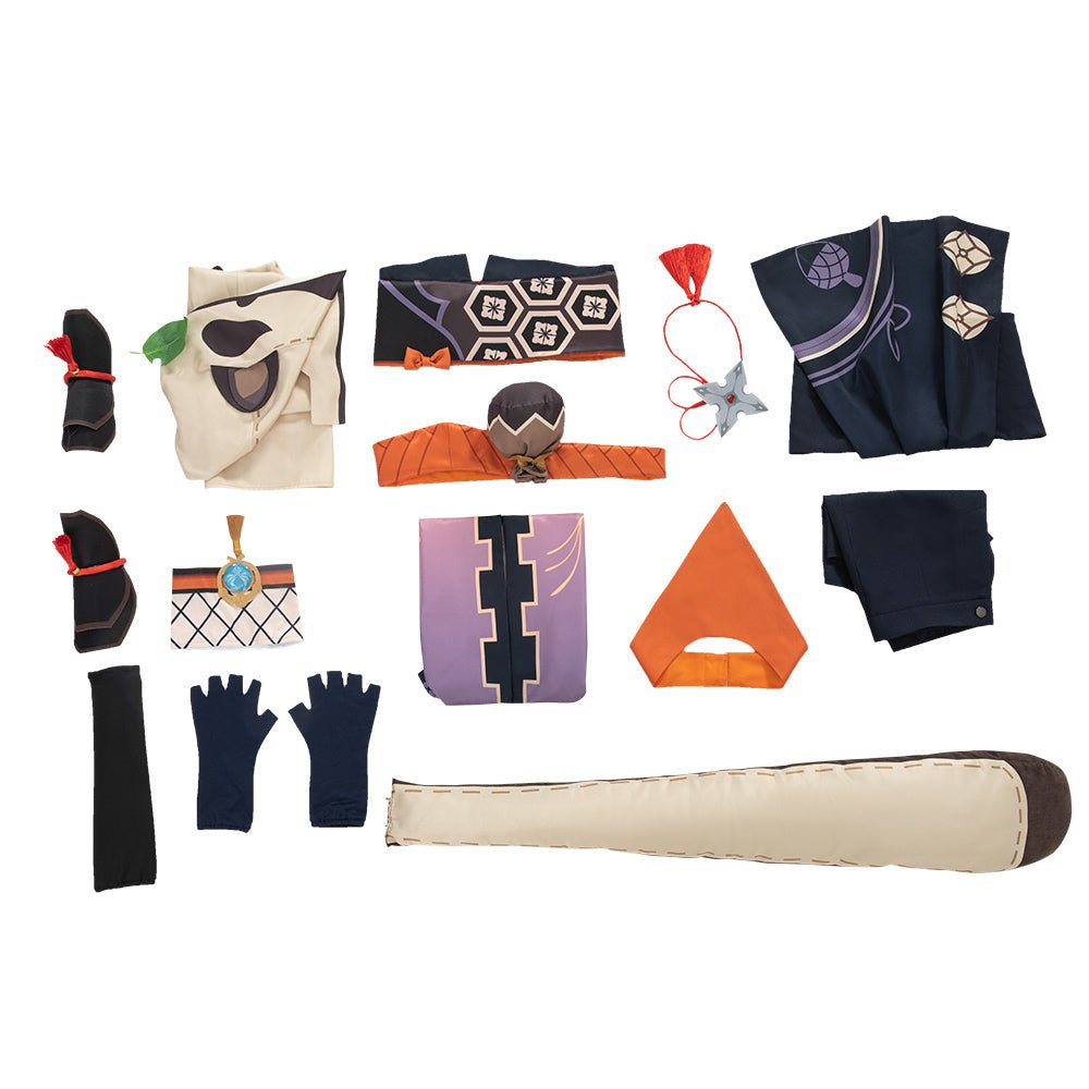 Traje de Cosplay de Sayu de Genshin Impact para Mujeres y Niñas, Disfraz de Halloween y Carnaval Anime con Peluca - Fantasia Cosera