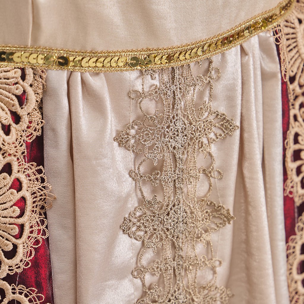 Chaleco Rosa Noble y Falda Beige Traje Cosplay – Elegante y Estiloso - Fantasia Cosera