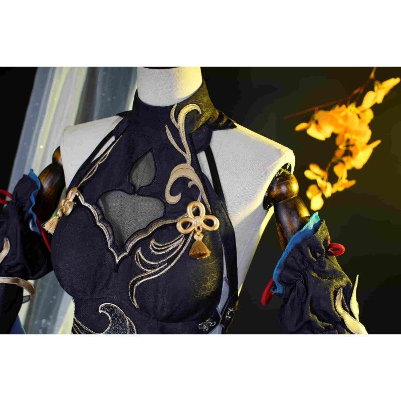 Traje de Cosplay Ganyu Cheongsam de Genshin Impact - Outfit del Festival del Farol de Shen He - Fantasia Cosera