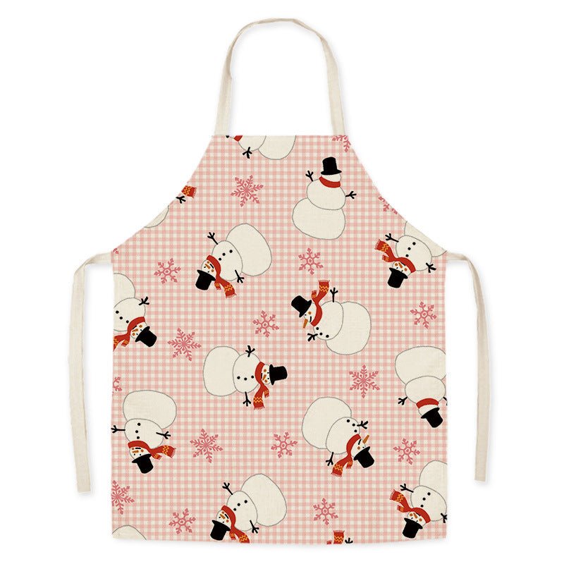 Delantal de Lino Anti-manchas para Cocina de Navidad y Año Nuevo, Decoración del Hogar para Adultos y Niños, Regalo de Evento - Fantasia Cosera