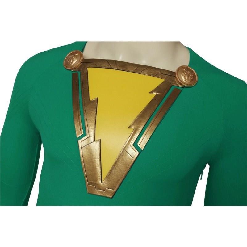 Traje de Cosplay de Shazam Versión Verde – Outfit Premium de Superhéroe para Fans - Fantasia Cosera