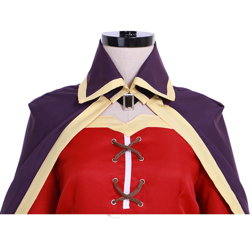 Traje de Cosplay de Megumin de KonoSuba: Archimaga Bruja Roja para Halloween - Fantasia Cosera