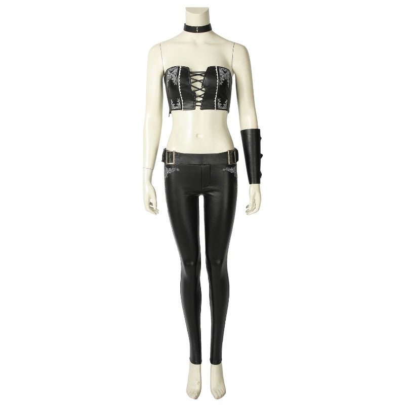 Disfraz de Trish de DMC 5 - Top Tubo y Pantalones de Piel PU Negros para Halloween - Fantasia Cosera