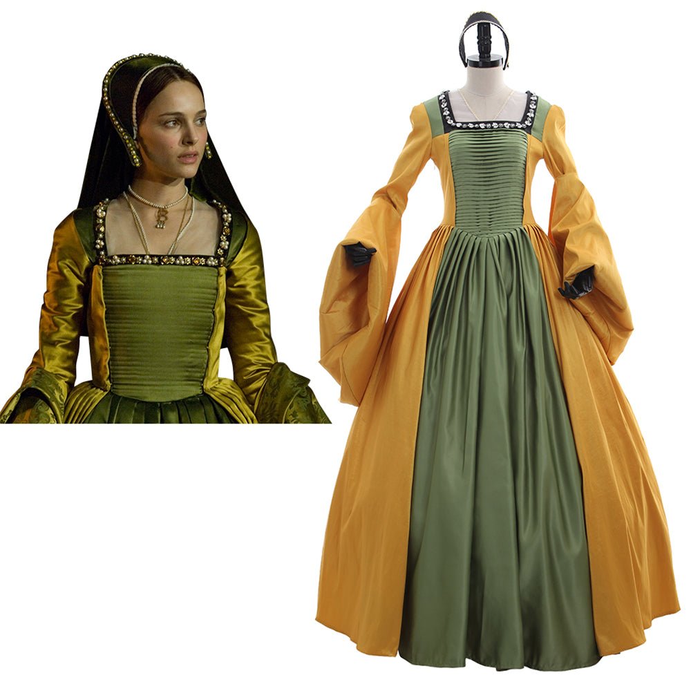 Vestido Tudor de Ana y María Boleyn | Traje Medieval para Mujer | Vestido de Corte - Fantasia Cosera