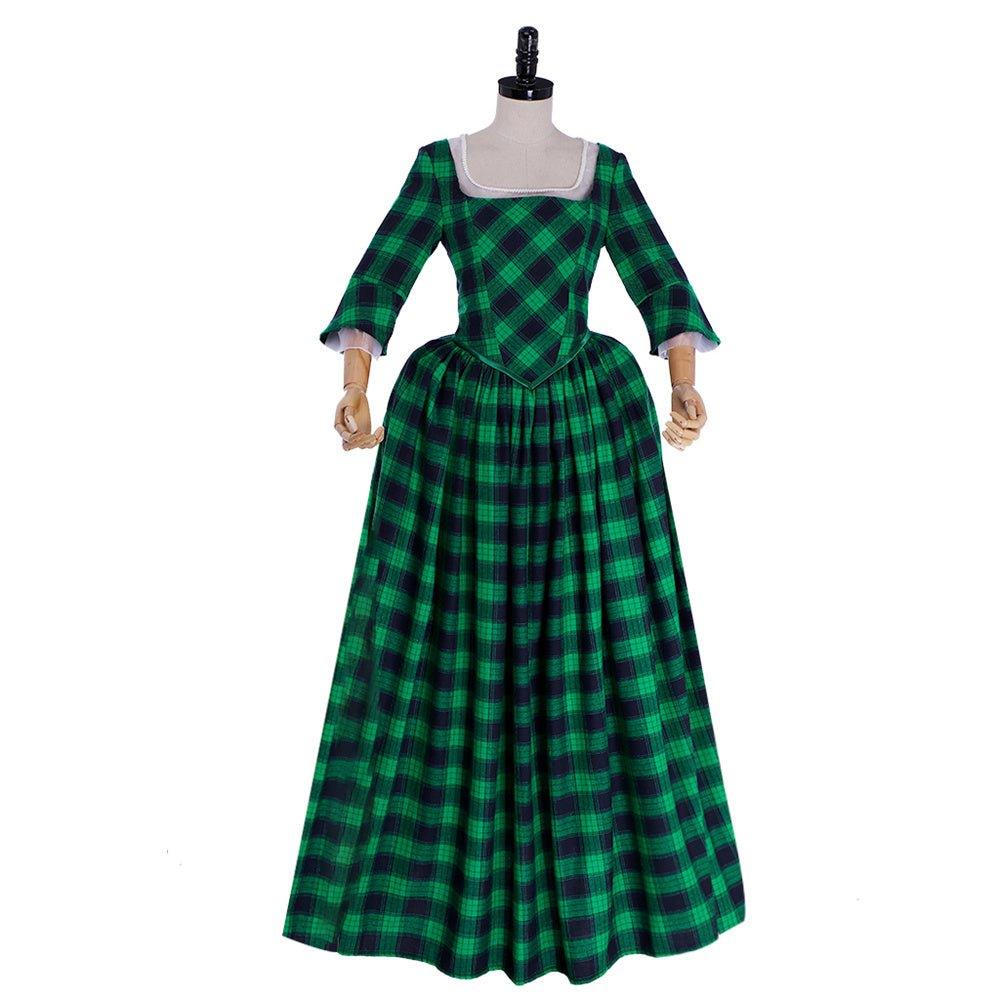 Vestido Rococó de Marie Antoinette del Siglo XVIII - Verde y Negro con Encaje - Fantasia Cosera