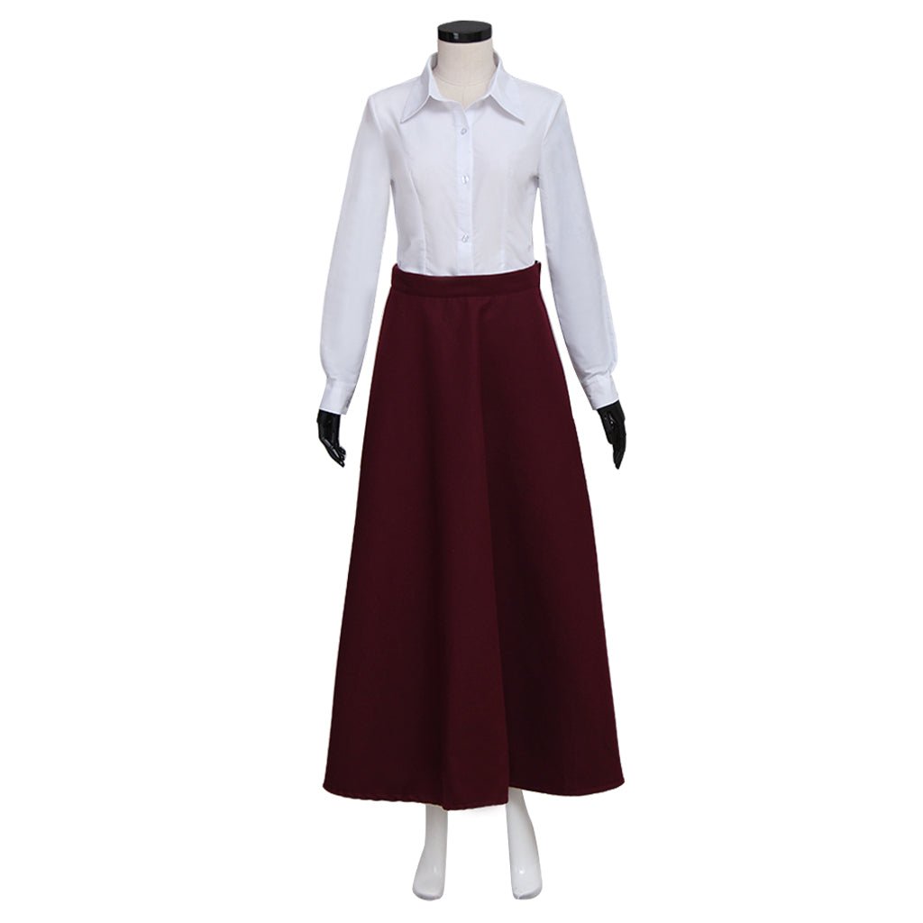 Traje de Cosplay de Missy Mistress de Doctor Who - Conjunto de Chaqueta, Falda y Camisa - Fantasia Cosera