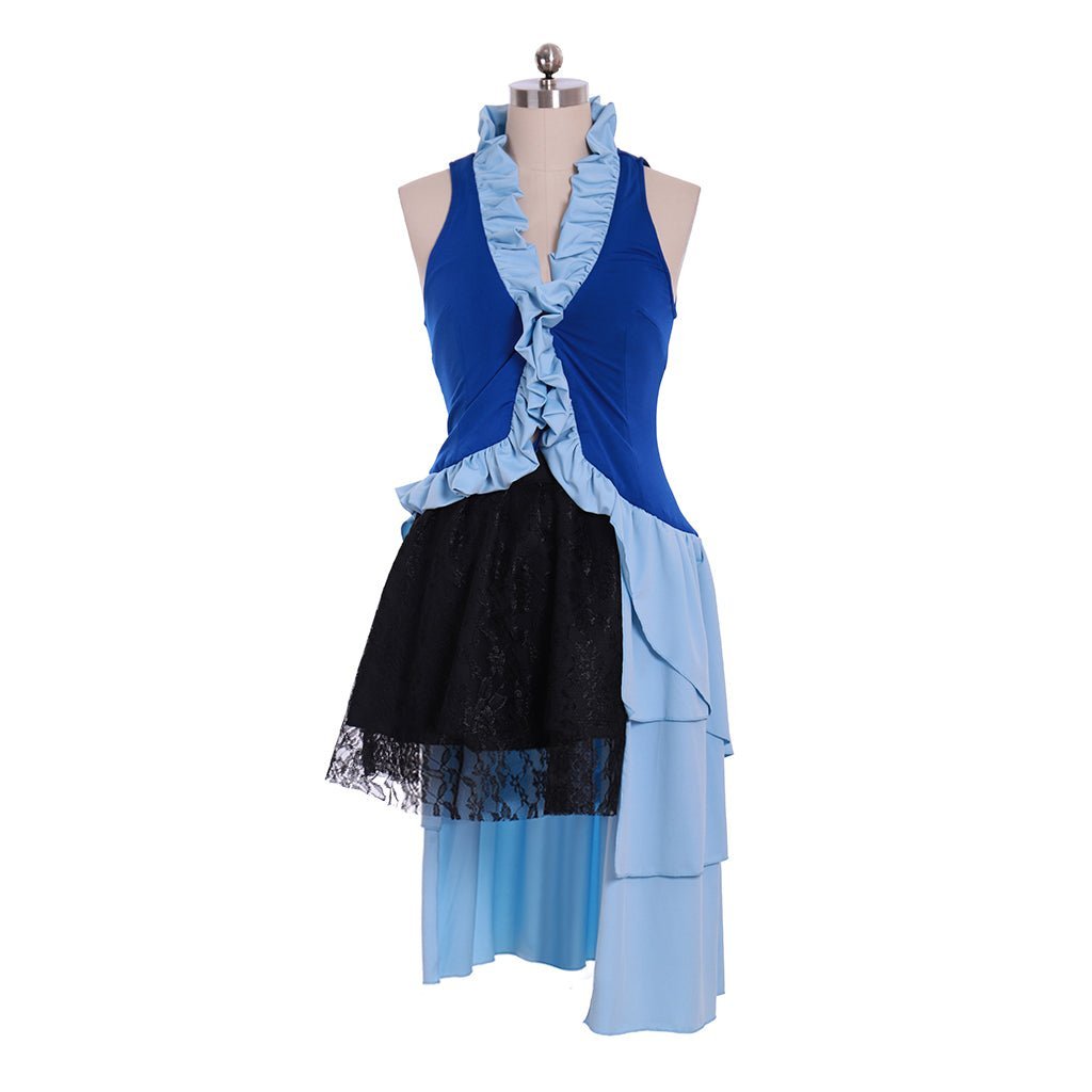 Disfraz de Cosplay Final Fantasy X-2 Yuna Lenne Canción con Aretes para Mujeres - Fantasia Cosera