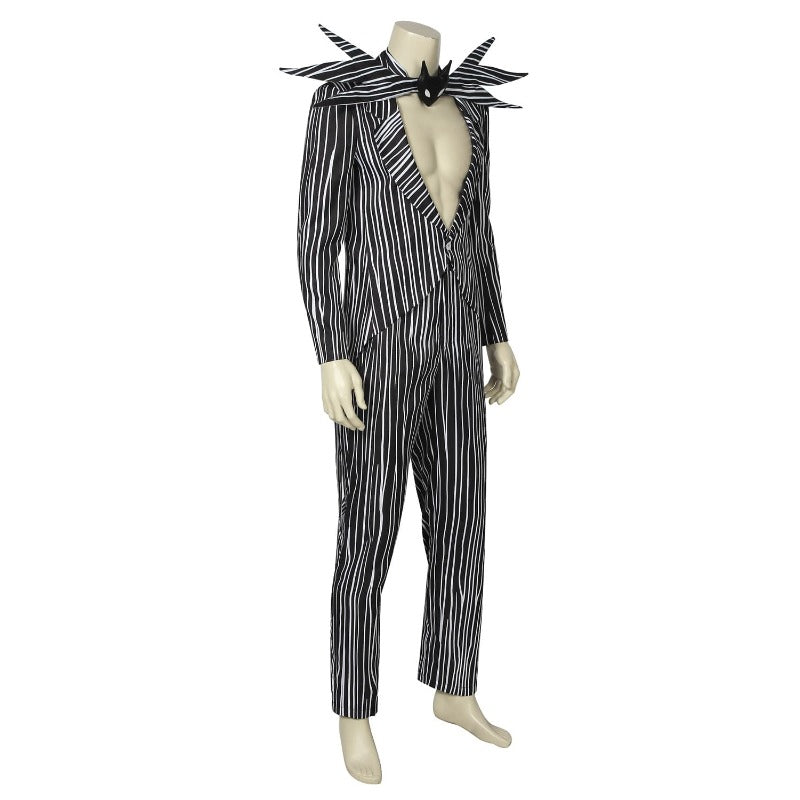 Traje de Jack Skellington - Cosplay de Rayas Negras para Halloween por Fantasía Cosera - Fantasia Cosera