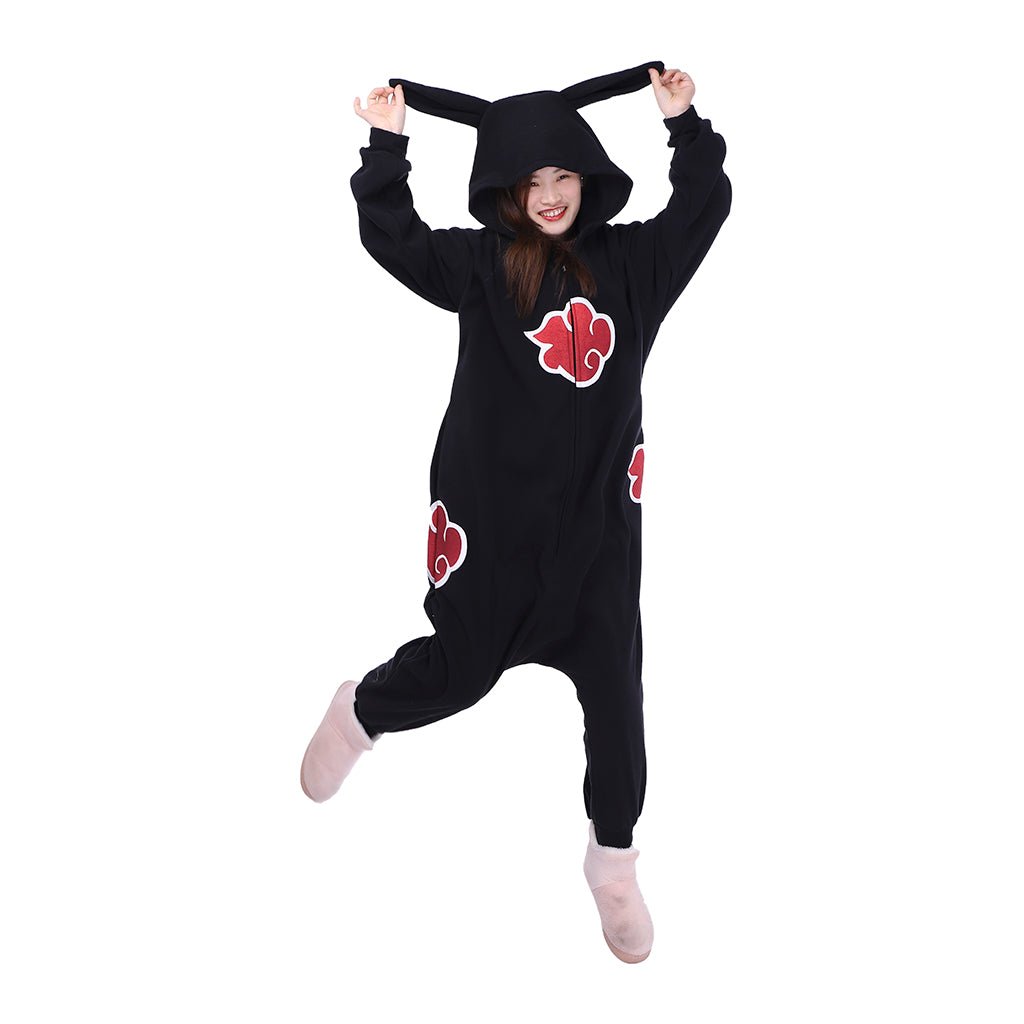 Disfraz de Cosplay Naruto Akatsuki Onesie con Orejas de Conejo - Fantasia Cosera