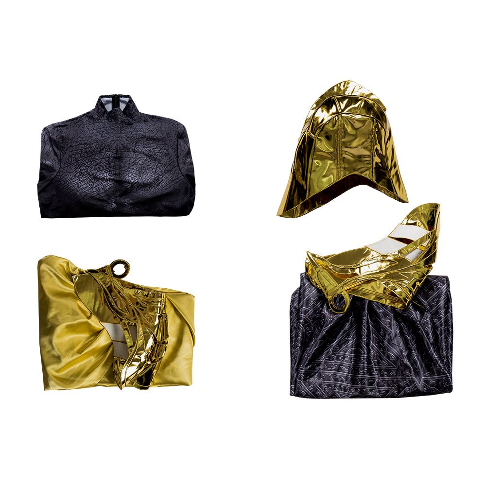 Traje de Cosplay de Black Adam Conjunto Completo con Túnica y Máscara para Hombres Halloween y Eventos - Fantasia Cosera