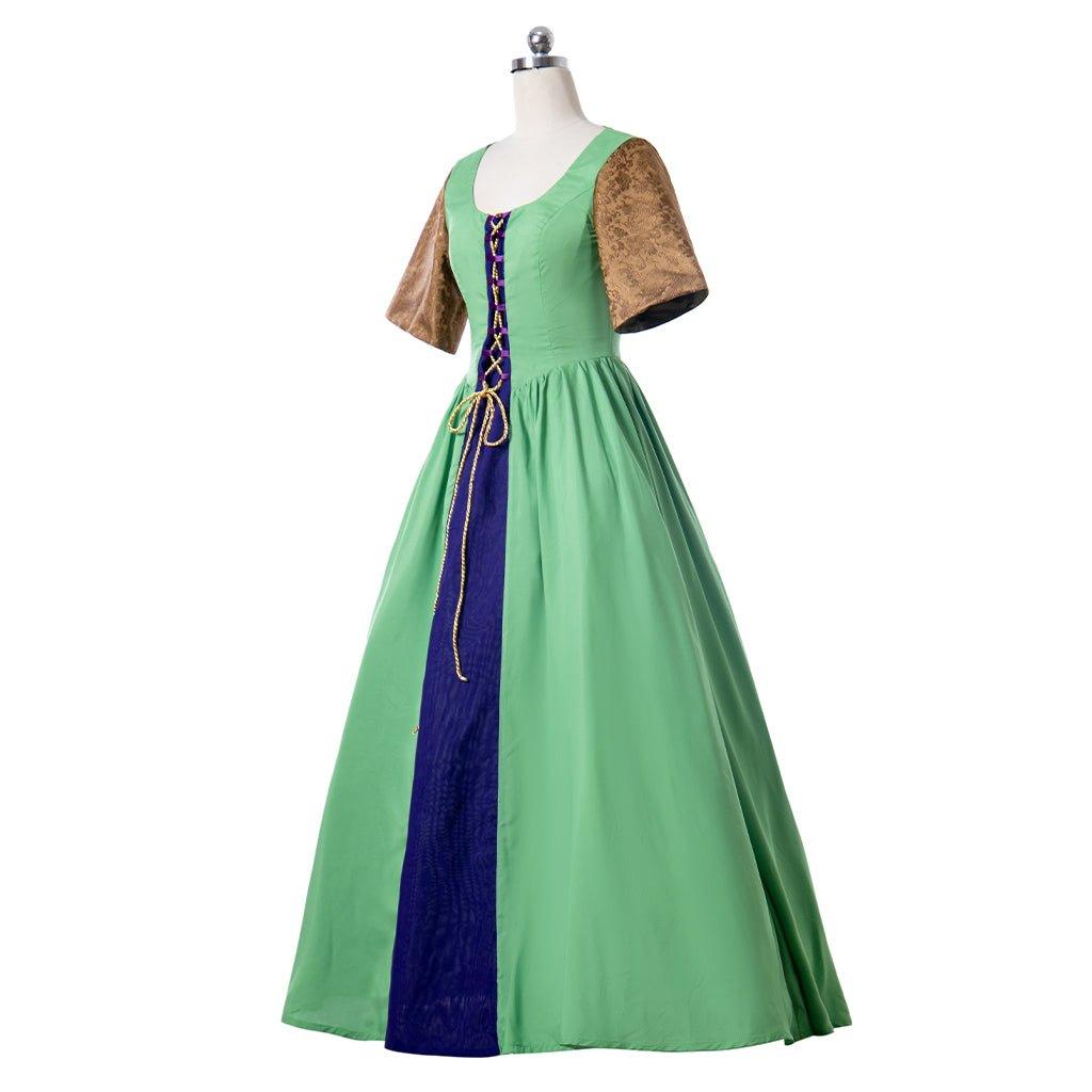 Disfraz de Winifred Sanderson para Mujer | Vestido de Bruja Verde para Halloween - Fantasia Cosera
