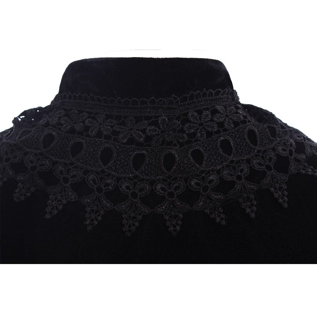 Majestuosa Capa de Caballero de Terciopelo - Capa de Cosplay de Vampiro y Sepulturero para Hombres y Mujeres - Fantasia Cosera