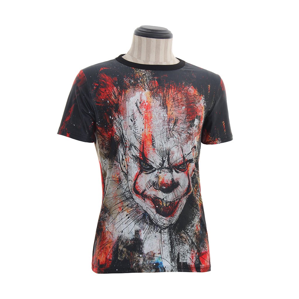 Camiseta de Manga Corta de Pennywise el Payaso - Disfraz de Cosplay de It: Capítulo Uno - Fantasia Cosera
