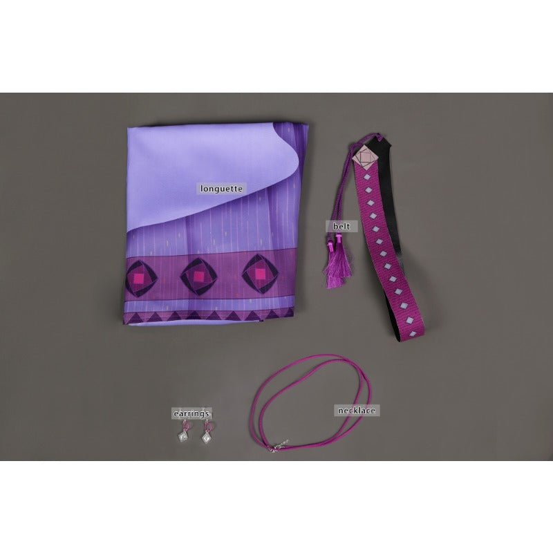 Vestido de Princesa Púrpura Asha Cosplay para Adultos - Fantasia Cosera