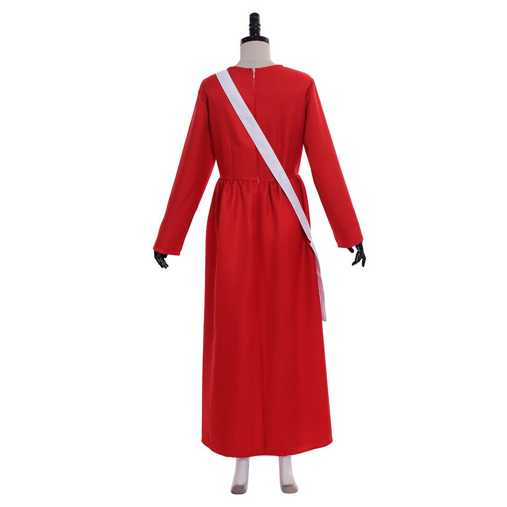 Traje Completo de The Handmaid's Tale - Capa Roja, Bufanda, Falda, Bolso y Gorro para Halloween - Fantasia Cosera