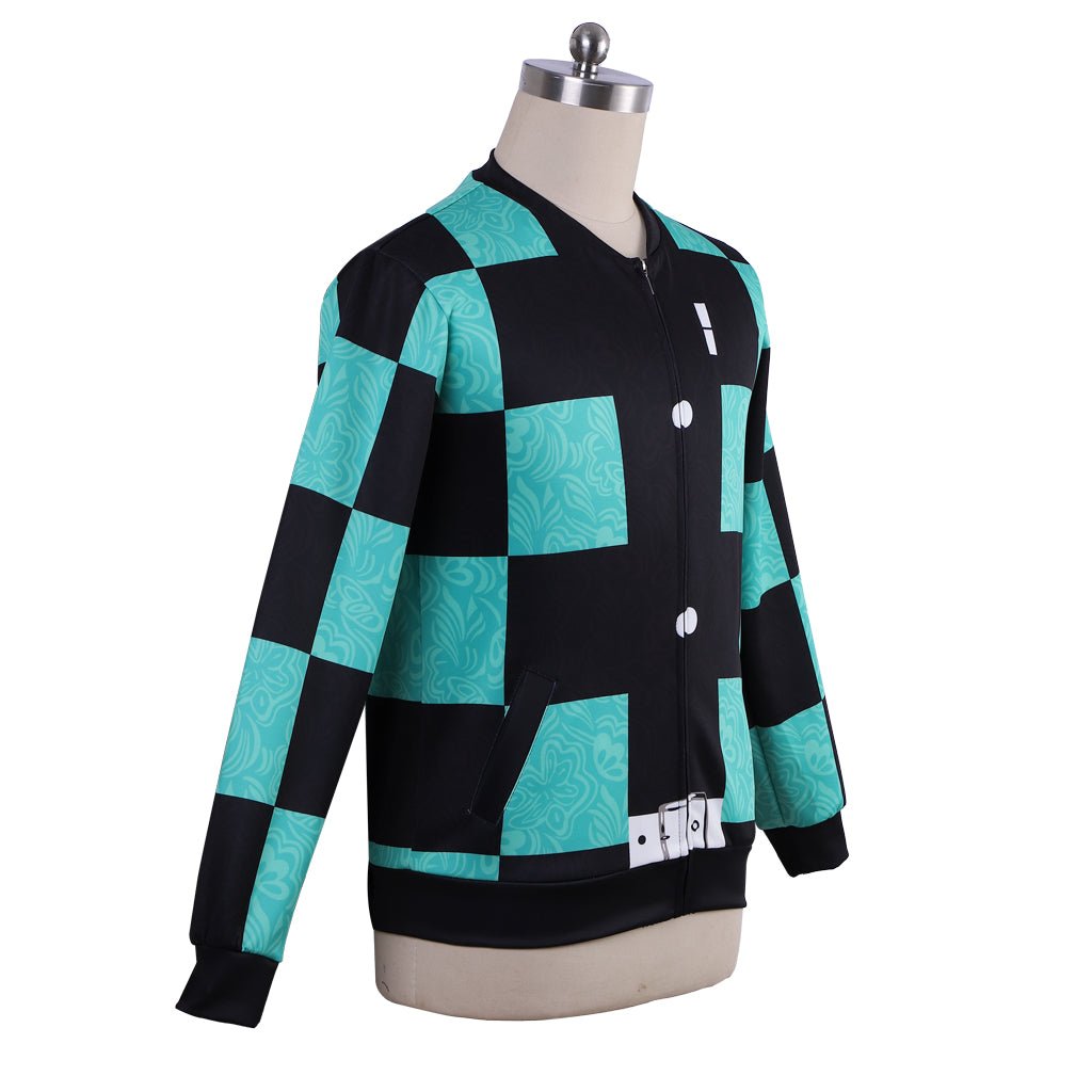 Chaqueta con Cremallera de Kamado Tanjirou de Demon Slayer – Traje de Cosplay de Anime - Fantasia Cosera