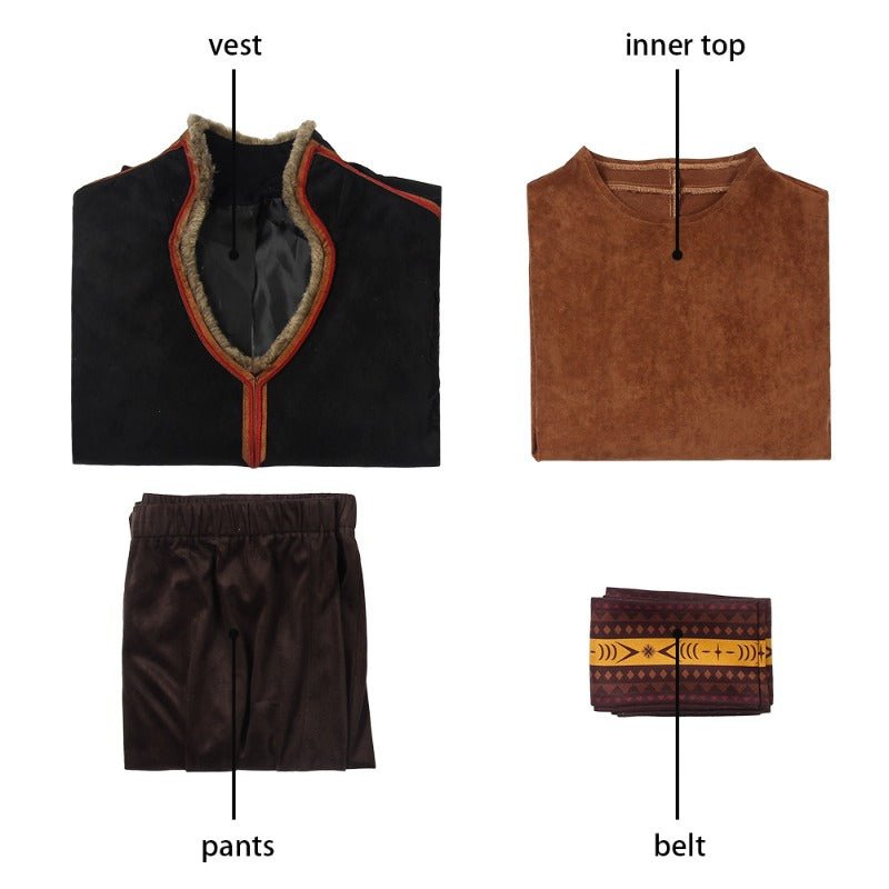 Disfraz de Kristoff de Frozen 2 para Hombres - Traje Completo de Cosplay con Accesorios para Halloween - Fantasia Cosera